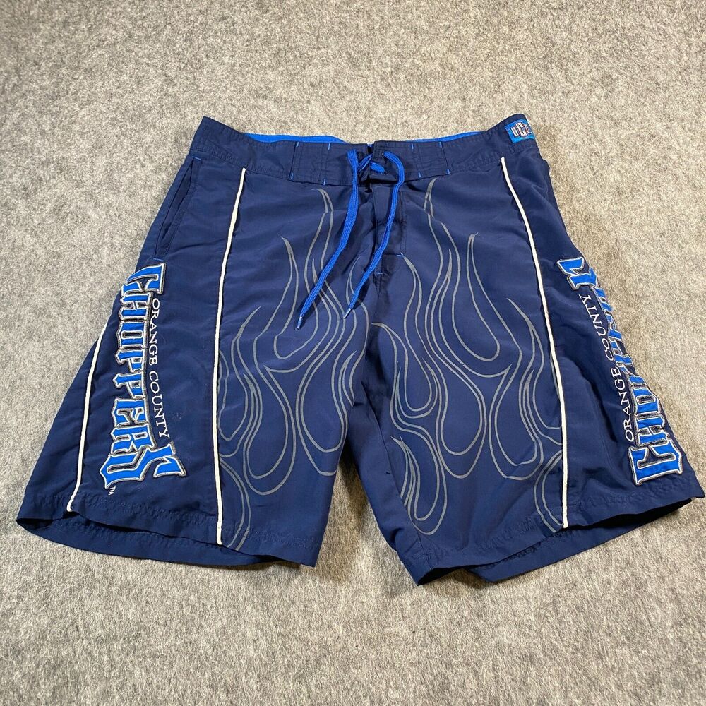 Orange County Choppers Board Shorts Men 36 (36x11) Blue Swim Surf
